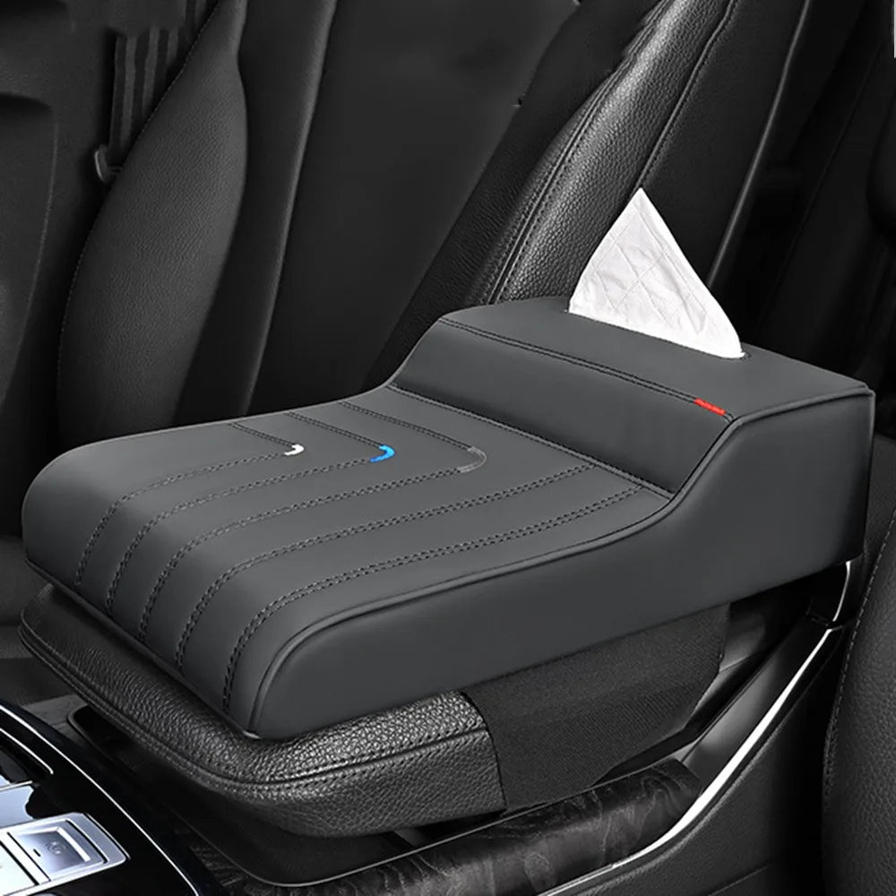 Lengthening Car Center Armrest Box Pad – Leather & Memory Sponge, Anti-Fouling, Wear-Resistant, Durable - Delicate Leather