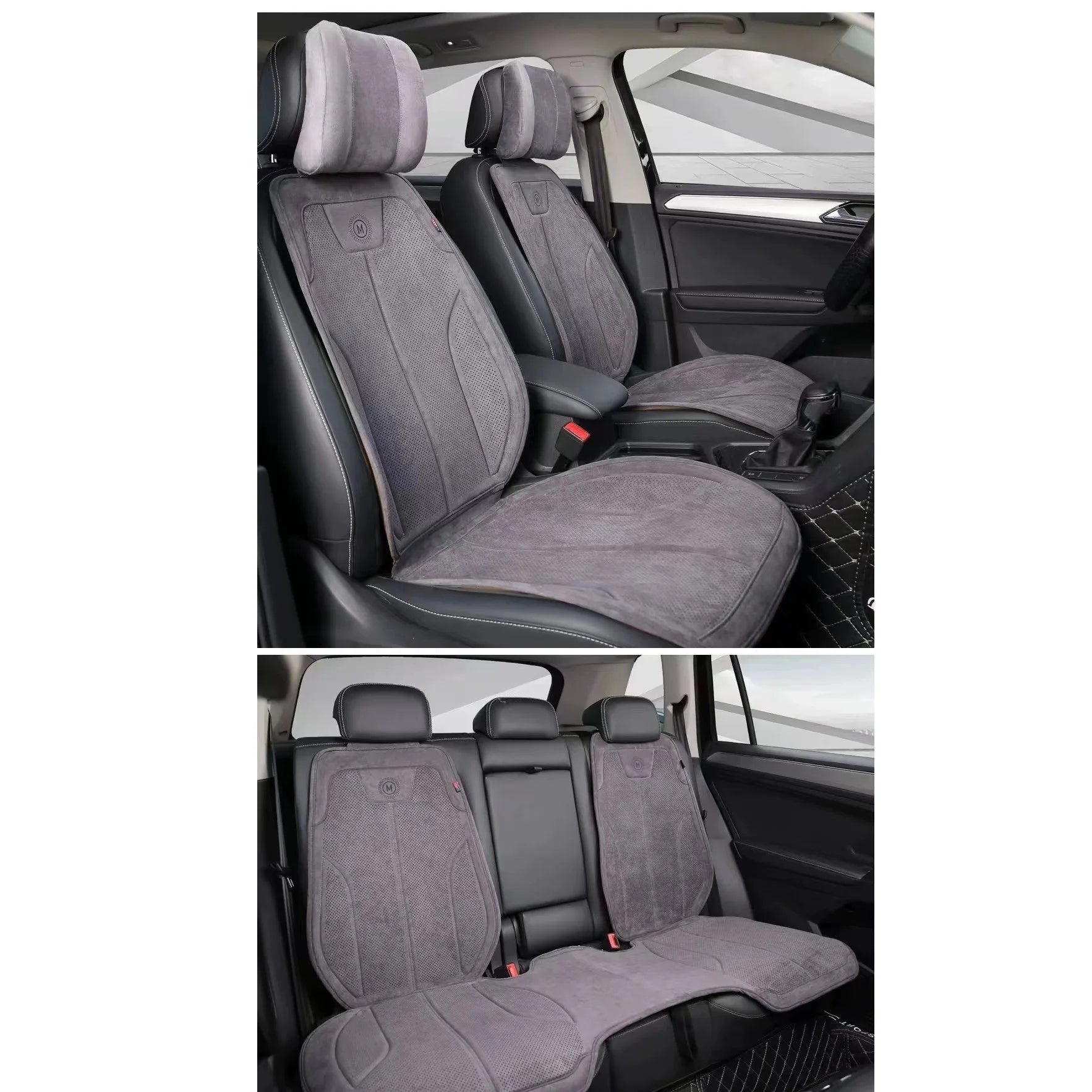 High Quality Suede Cover - Universal All Seasons Car Seat Cover - Breathable Anti-slip Luxury Ultra Thin Suede Seat Cover - Delicate Leather