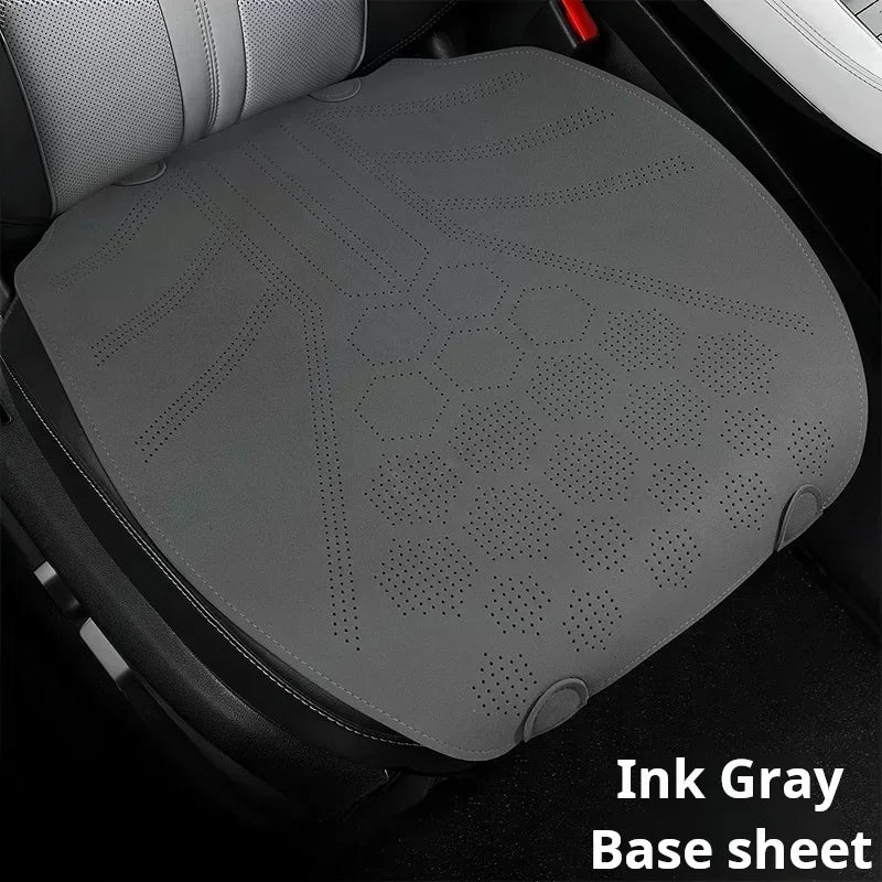 Universal All Seasons Car Seat Cover - Breathable Suede Seat Anti-slip Protective Cushions - Luxury Ultra Thin Suede Seat Cover - Delicate Leather