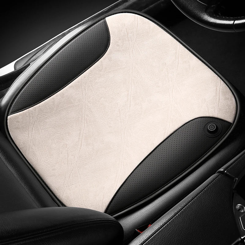 USB Car Heating Cushion – Small Plush Seat Pad for Winter Comfort, 5V Heating Pad - Delicate Leather