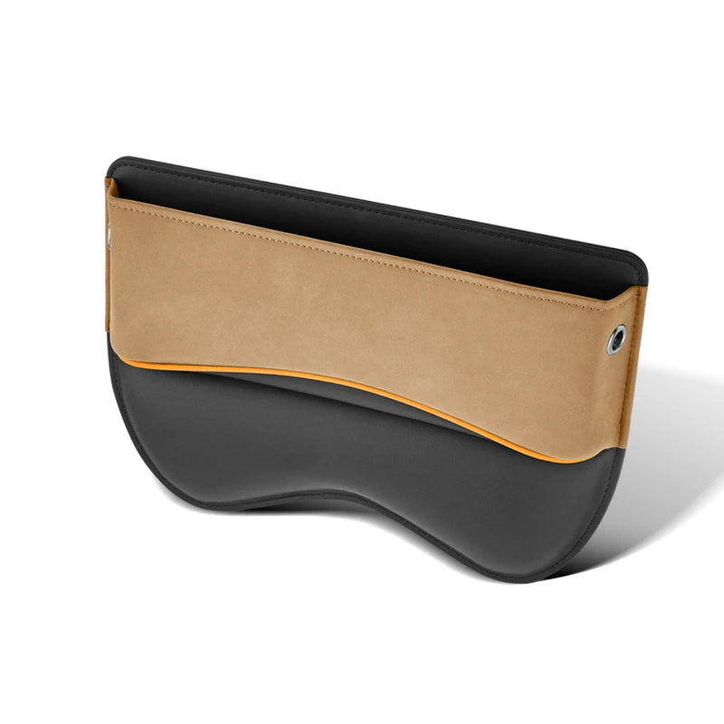 Suede Car Seat Crevice Storage Box – Gap Filler Organizer for Phone, Wallet, and Small Items - Delicate Leather