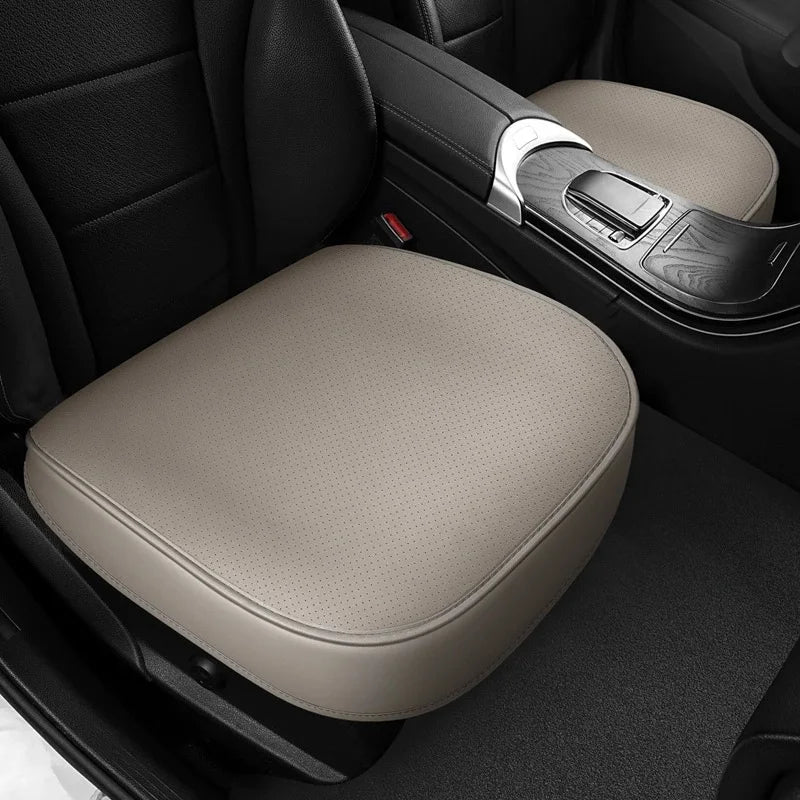 360° Surround Leather Car Seat Covers – All-Season Front and Rear Seat Protector Cushion Pads, Universal Fit - Delicate Leather