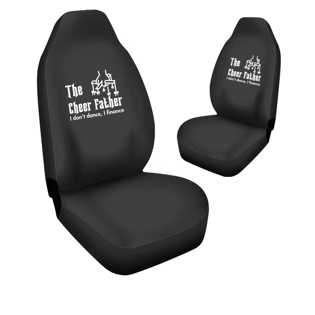 The Cheerfather Car Seat Covers, Cheer Dad Car Seat Covers, Funny Father, Custom For Your Cars, Car Bucket Seat Protection Airbag Compatible 2 PCS, Car Accessories, Happy Father's Day, Father's Day Gift - Delicate Leather