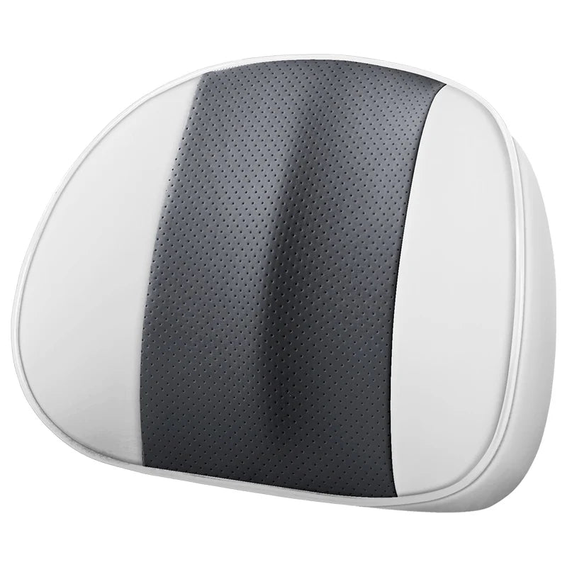 Universal Car Headrest and Lumbar Support Pillow – Memory Foam Neck & Waist Cushion for Car Interior - Delicate Leather