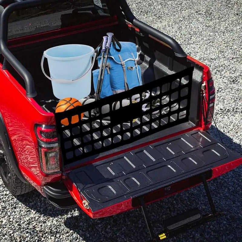 Cargo Net Trunk Bed Organizer: Convenient Storage Solution for Trucks, SUVs, and Cars, Ideal for Holding Groceries and Other Items in Place in the Pickup Truck Bed - Delicate Leather