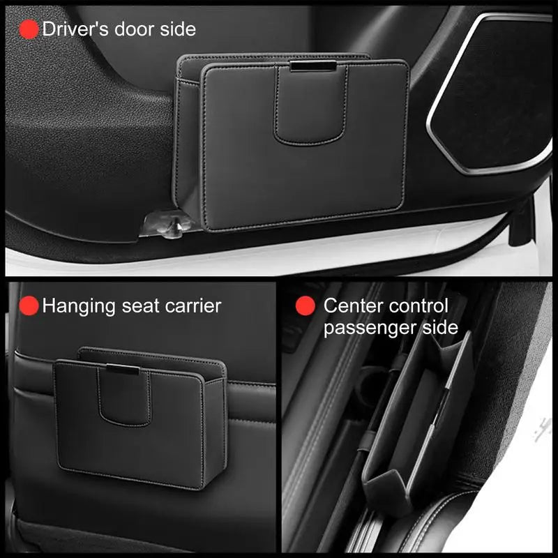 Car Seat Back Organizer Box Magnetic Closure Design Vehicle Storage Supplies For Trucks SUVs RVs And Most