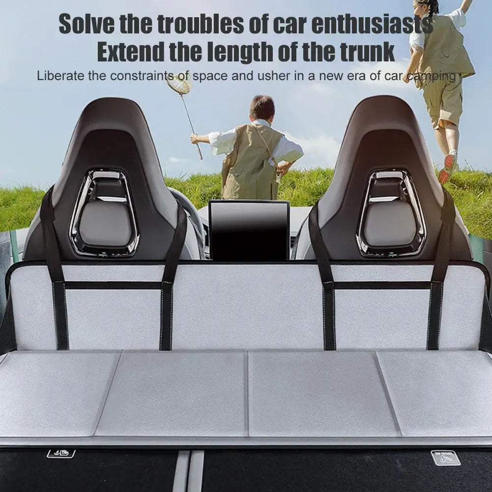 Camping Mattress Accessories, Custom Fitting Mattress with Headrest, Suitable for Honda Cars, Extra Long Design for Comfortable Camping - Delicate Leather