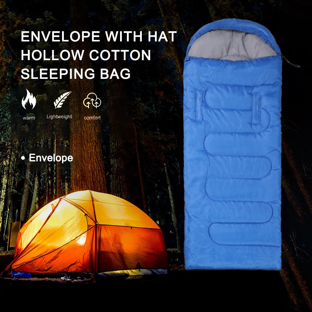 3-Season Lightweight & Waterproof Camping Sleeping Bag with Compression Sack: Ideal for Indoor & Outdoor Use, Suitable for Adults & Kids