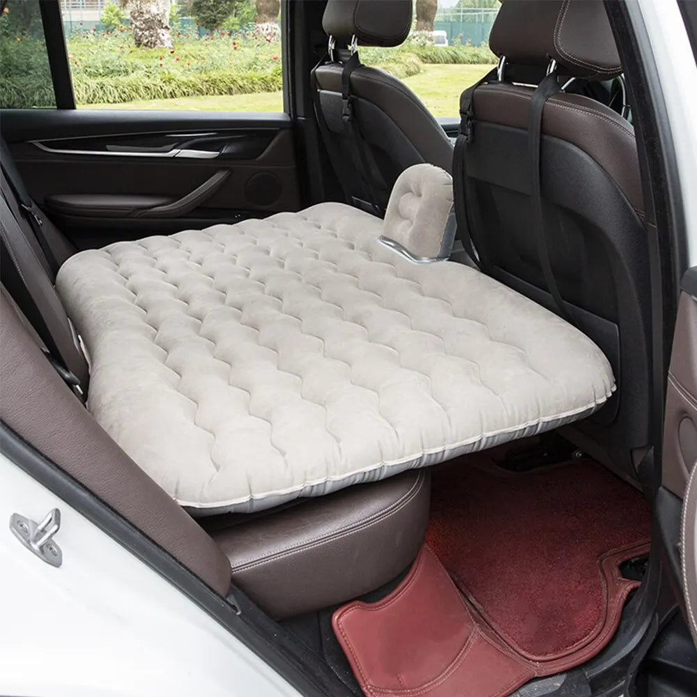 Bed Car Mattress Camping Mattress for Car Sleeping Bed Travel Inflatable Mattress Air Bed for Car Universal SUV Extended Air Couch with Two Air - Delicate Leather