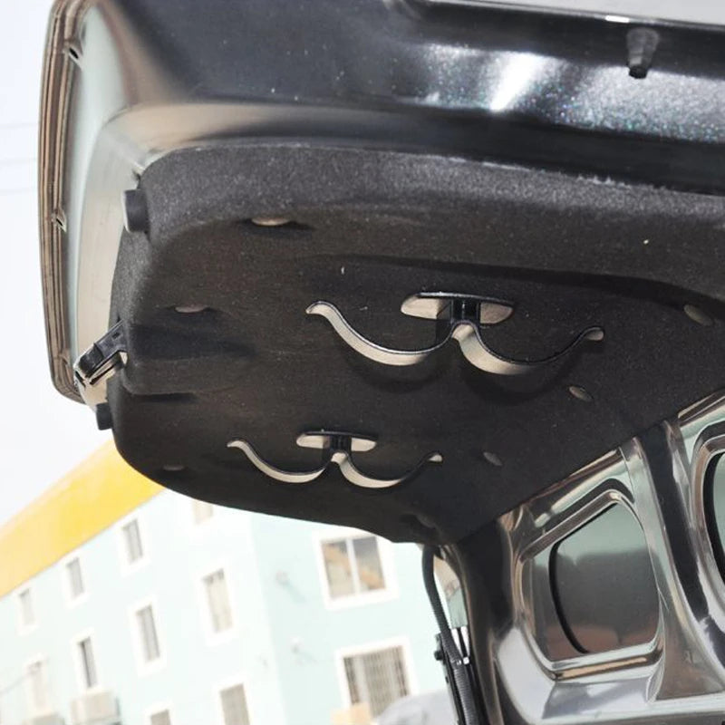 Universal Car Umbrella Holder, Auto Trunk Hook for Convenient Umbrella Storage, Multi-Purpose Towel Hook, Plant Holder, and Organizer for Internal Car Accessories - Delicate Leather