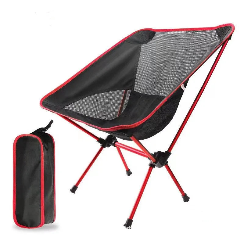 Stable and Lightweight Folding Camping Chair Portable and Compact Design Ideal for Outdoor Camp, Travel, Beach, Picnic, Festival, Hiking, and Backpacking, Supports up to 330lbs - Delicate Leather