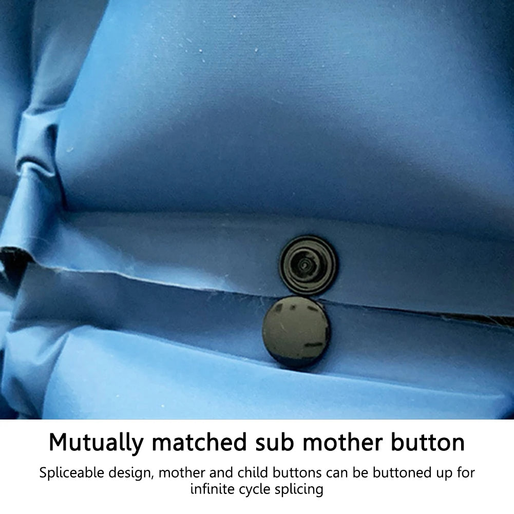 Double-Layer Ultralight Camping Air Mattress: Nylon Foldable Inflatable Air Cushion for Trekking. Wear-Resistant Sleeping Pad Ideal for Outdoor Adventures - Delicate Leather