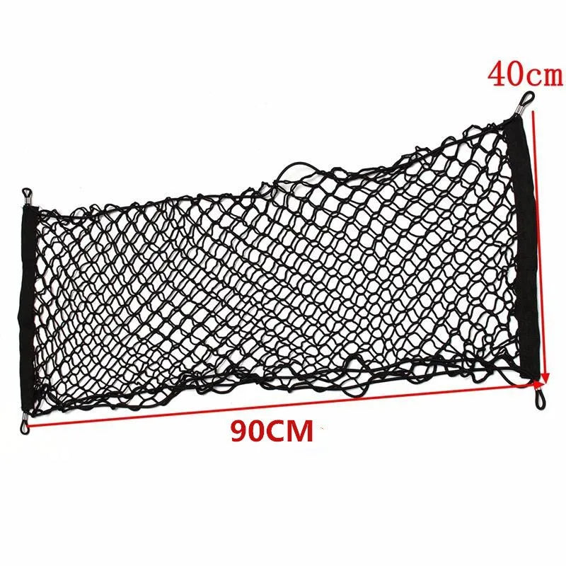 Car-Styling Boot String Mesh Elastic Nylon Rear Back Cargo Trunk Storage Organizer Luggage Net Holder Auto Accessory - Delicate Leather