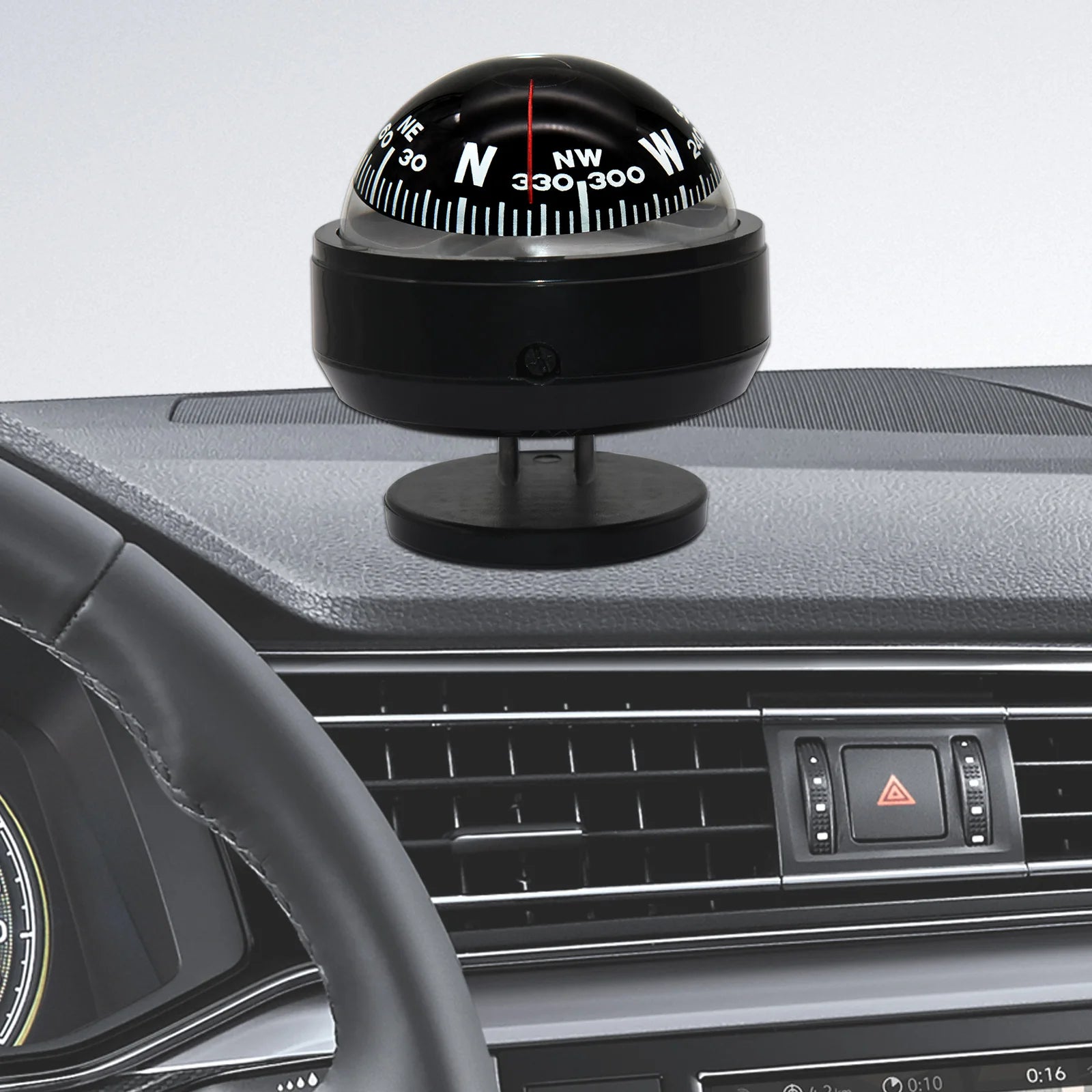 Mini Waterproof Electronic Navigation Compass, Essential Camping Gear, Small Guide Ball for Marine, Boat, and Vehicle Navigation - Delicate Leather