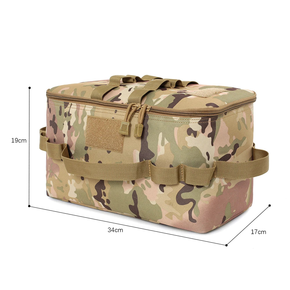 600D Camping Gas Tank Storage Bag: Scratch-Resistant Large Capacity Camping Bag for Storing Outdoor Camping Equipment and Gas Tanks - Delicate Leather