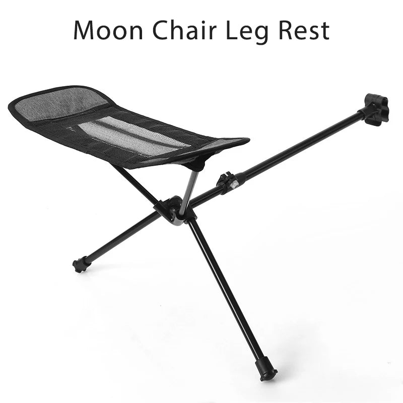 Outdoor Folding Moon Chairs: Ultralight Aluminum Alloy Chairs for Fishing, Picnics, BBQs, and Beach Camping, Portable and Leisurely Option for Outdoor Activities - Delicate Leather