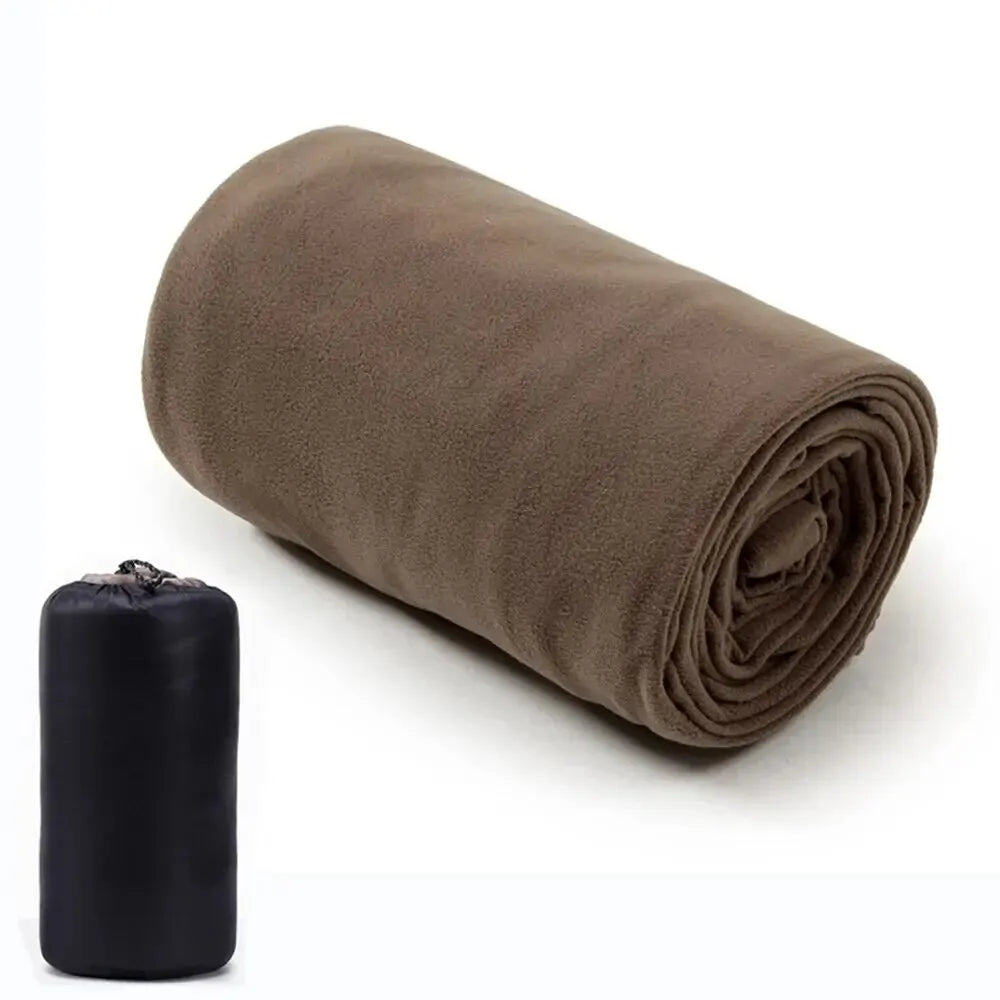 Portable Ultra-Light Fleece Sleeping Bag Polar Travel Sheets for Adults, Ideal for Outdoor Camping. Provides Warmth and Comfort as a Sleeping Bag Liner - Delicate Leather