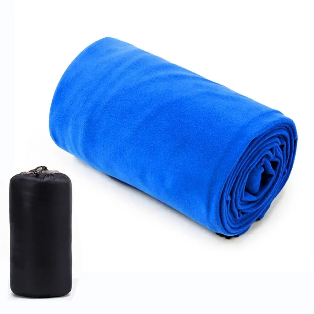 Portable Ultra-Light Fleece Sleeping Bag Polar Travel Sheets for Adults, Ideal for Outdoor Camping. Provides Warmth and Comfort as a Sleeping Bag Liner - Delicate Leather