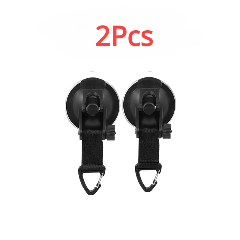 4Pcs Car Truck Tent Suction Cups Buckle: Round and Triangular Anchors for Securing Outdoor Camping Tents and Awnings, Convenient Car Accessories for Safe and Stable Setup - Delicate Leather