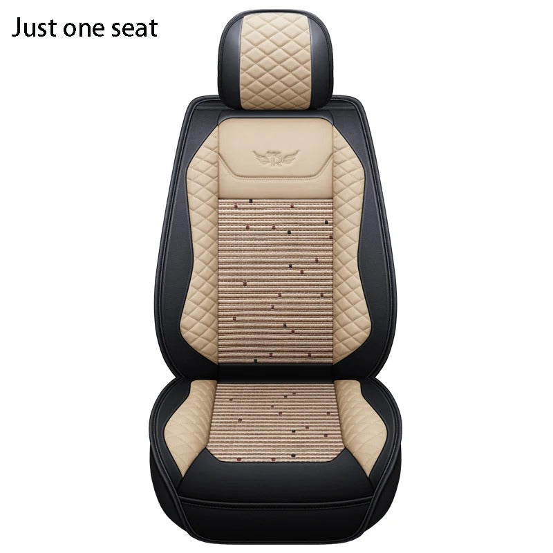 Universal Car Seat Cover for Toyota Models - Waterproof Artificial Leather for All Seasons - Delicate Leather