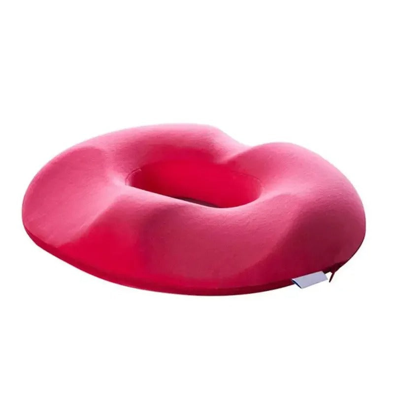 Donut Pillow – Memory Foam Seat Cushion for Tailbone & Hemorrhoid Relief - Delicate Leather