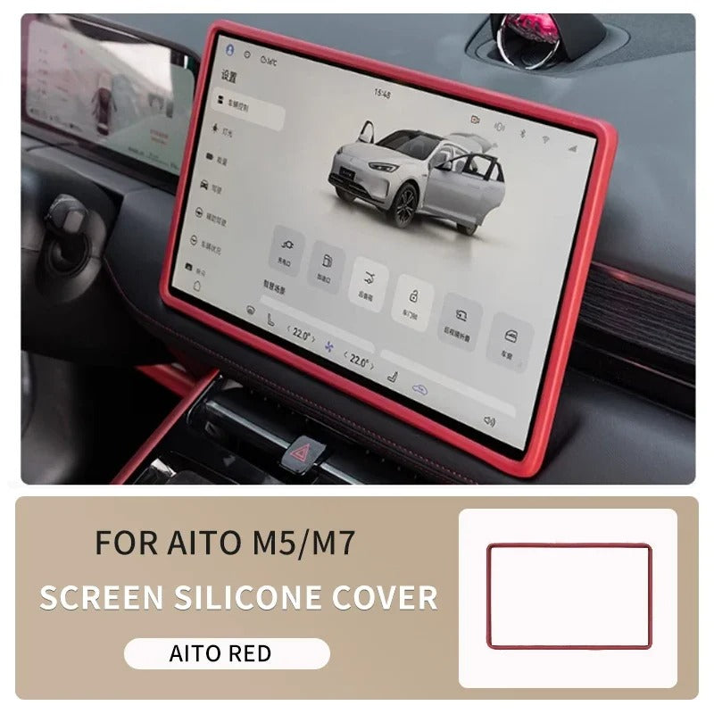 Silicone Protective Sleeve for Central Control Screen – For SERES AITO M7/M5 Navigation Screen - Delicate Leather