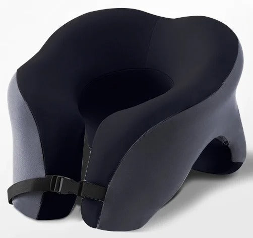 U-Shaped Memory Foam Nap Pillow – Portable Neck Pillow for Office, Travel, and Student Use - Delicate Leather