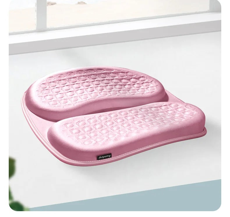 Gel U-Shaped Seat Cushion – Breathable 3D Honeycomb Design for Car, Office, and Home Use - Delicate Leather