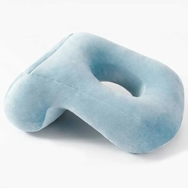Multifunctional U-Shaped Neck Stretcher Pillow – Memory Foam Cushion for Office Naps and Back Support - Delicate Leather