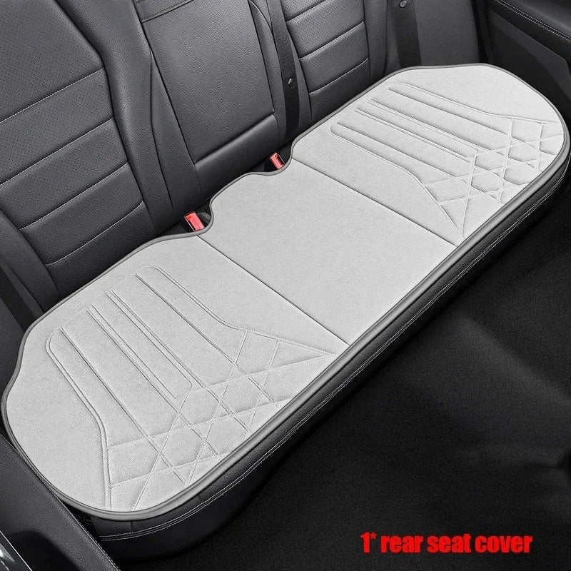 Universal Soft Suede Car Seat Cover - Breathable, Anti-Slip Driver's Support Cushion - Delicate Leather