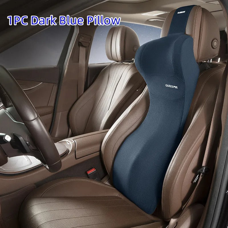 Car Headrest & Lumbar Cushion – Integrated Waist Support for All-Season Comfort - Delicate Leather