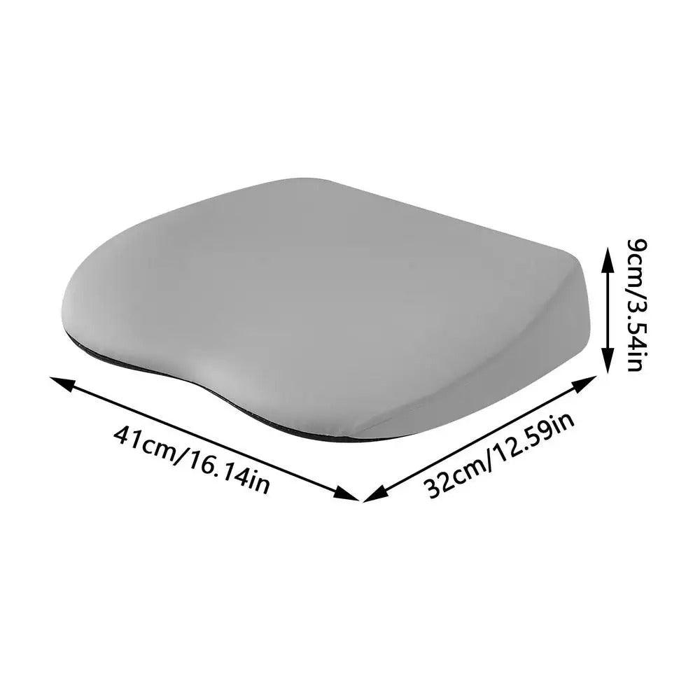 Rebound Memory Foam Car Booster Cushion – Anti-Skid Seat Pad for Comfort and Driving Safety - Delicate Leather