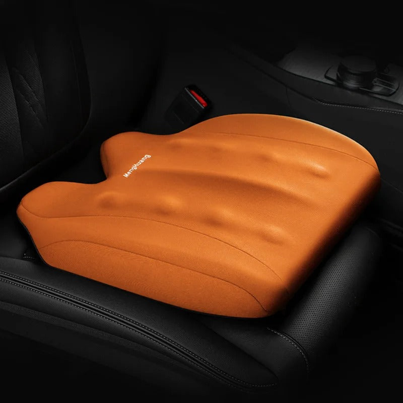 Memory Foam Car Seat Booster Cushion – 5CM/8CM Thick Soft Support for Car, Office, Home & Wheelchair - Delicate Leather