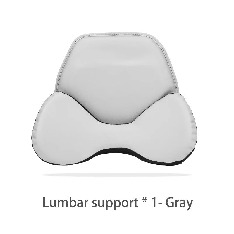 Leather Car Neck Pillow & Lumbar Support – Universal Headrest Cushion for Car - Delicate Leather