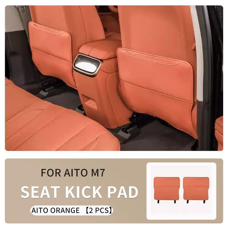 Seat Back Protector Kick Pad – For SERES AITO M7 Anti-Kick Mud & Dirt Pad with Storage - Delicate Leather