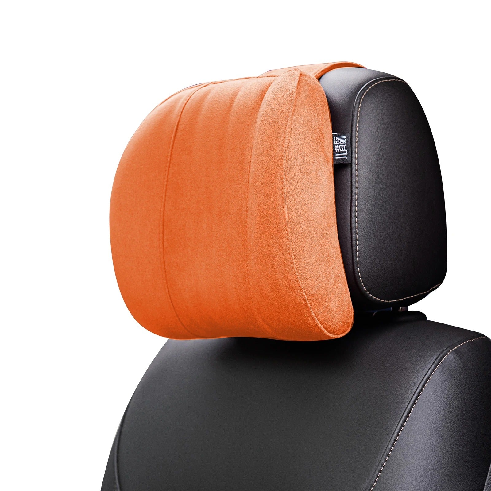 Car Headrest Pillow – Suede Fabric Memory Foam Neck Support for Comfort
