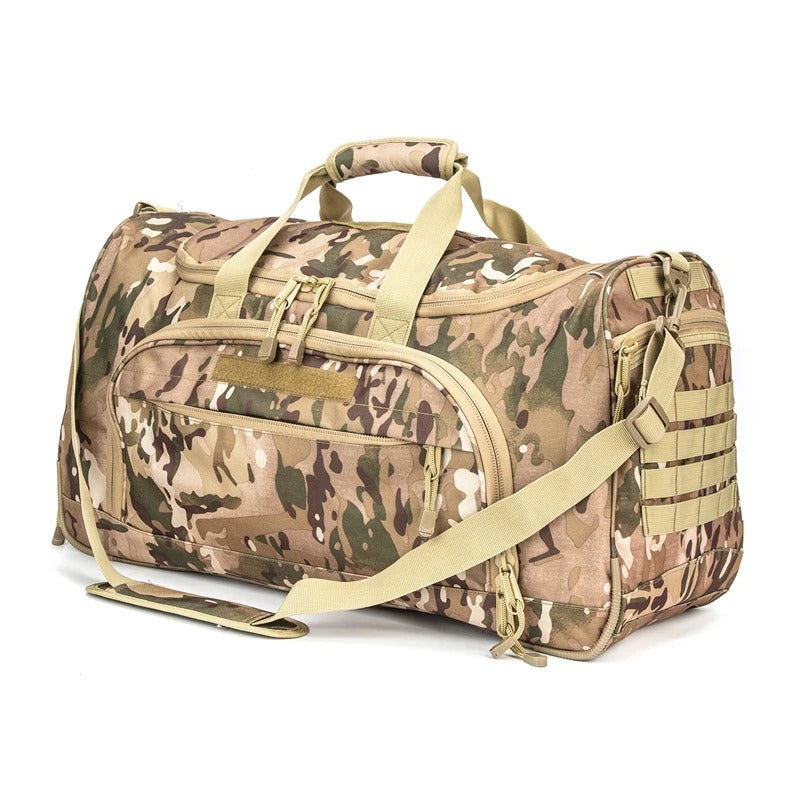 60L Waterproof Tactical Gym & Travel Duffel Bag – Military-Grade Sports Luggage - Delicate Leather