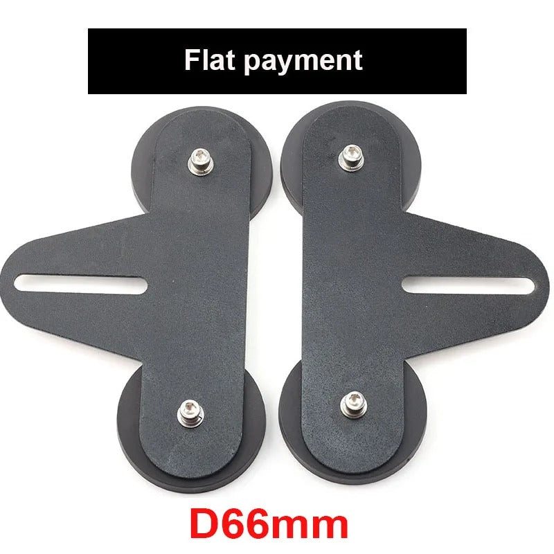 2Pcs Strong Magnetic Roof LED Light Bar Bracket Mount - D66mm/D88mm for SUV, Truck, Offroad Spotlight - Delicate Leather