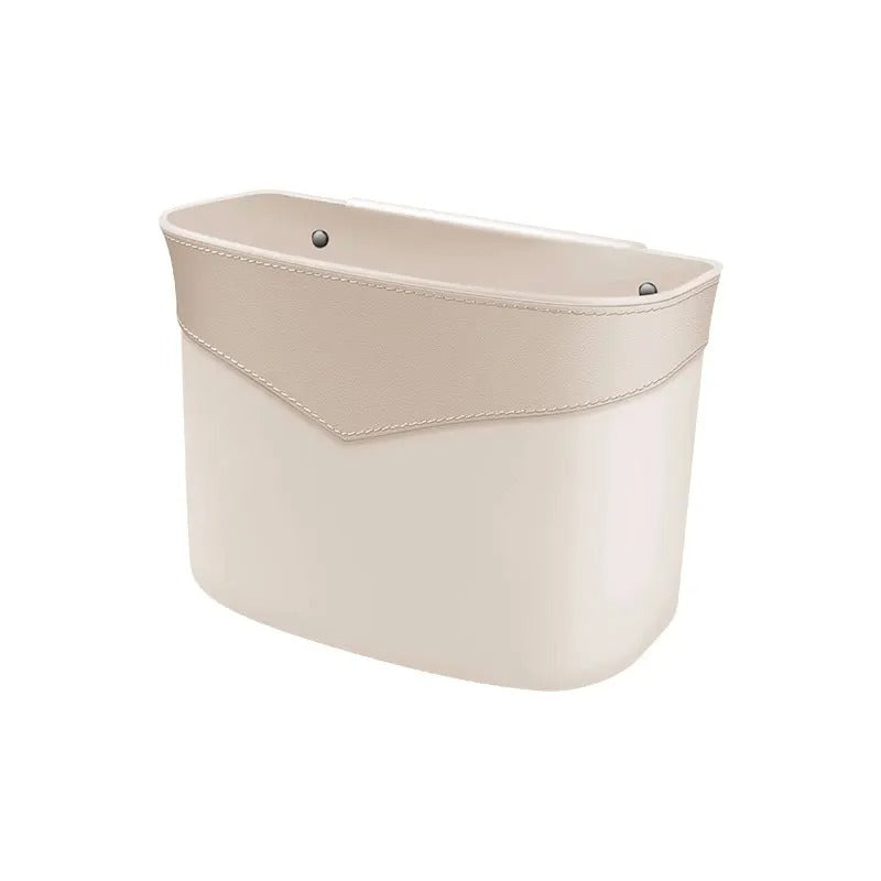 Car Trash Can & Storage Bag – Hanging Rear and Front Seat Organizer - Delicate Leather