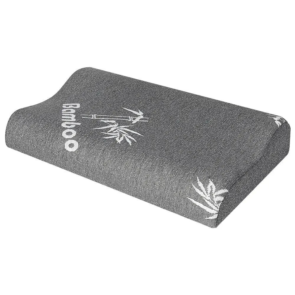 Orthopedic Memory Foam Pillow – Cervical Neck Support with Bamboo Fiber Cover - Delicate Leather