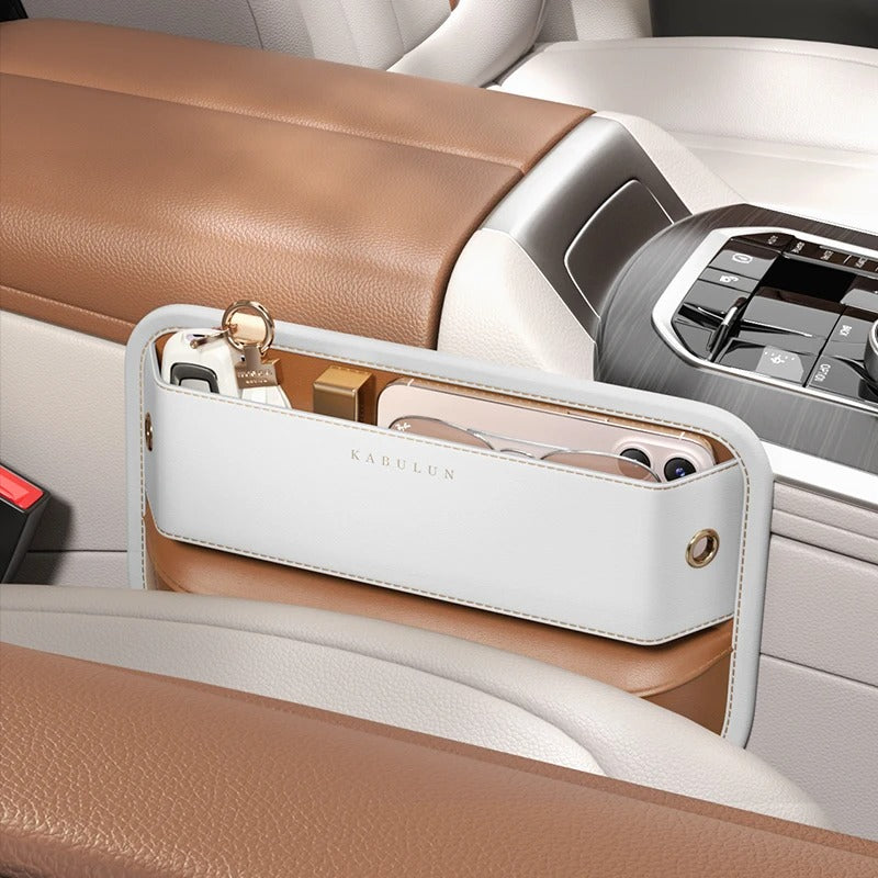 Car Slot Central Control Storage Box – Leather Seat Crevice Organizer - Delicate Leather