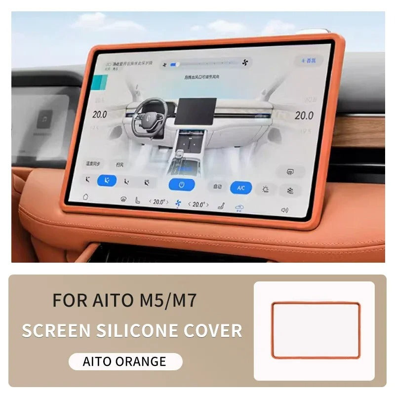 Silicone Protective Sleeve for Central Control Screen – For SERES AITO M7/M5 Navigation Screen - Delicate Leather