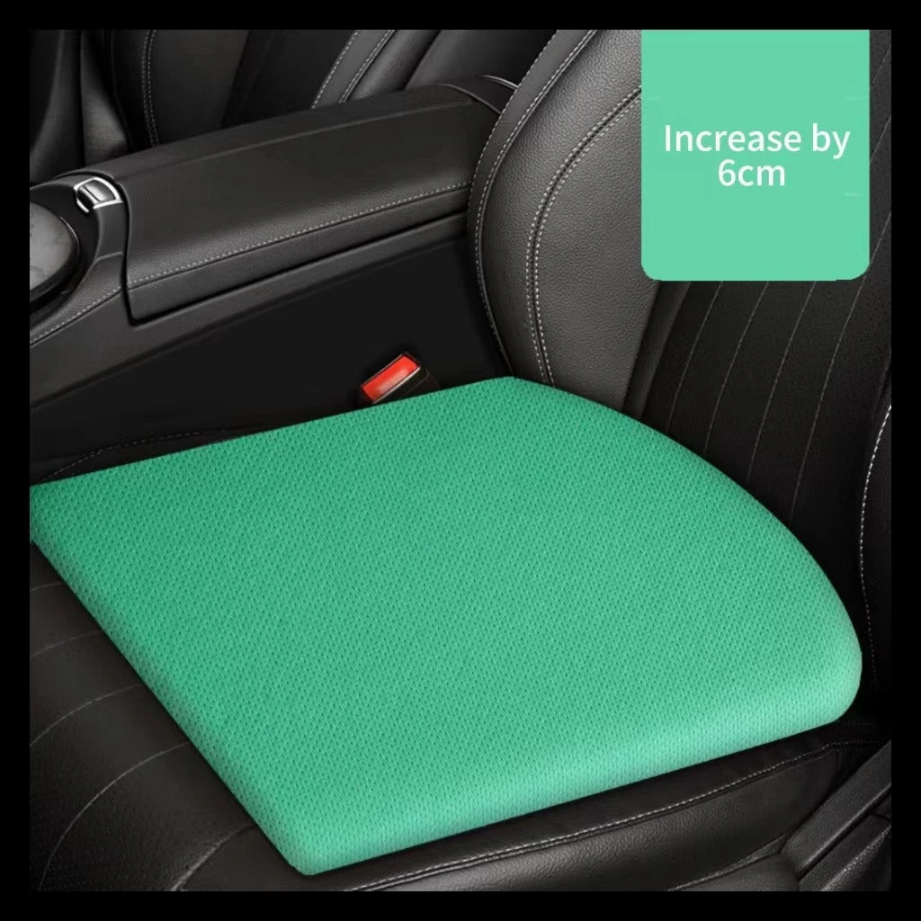 Universal Car Booster Seat Cushion – Thickened Memory Foam Slope Cushion for Extra Comfort - Delicate Leather