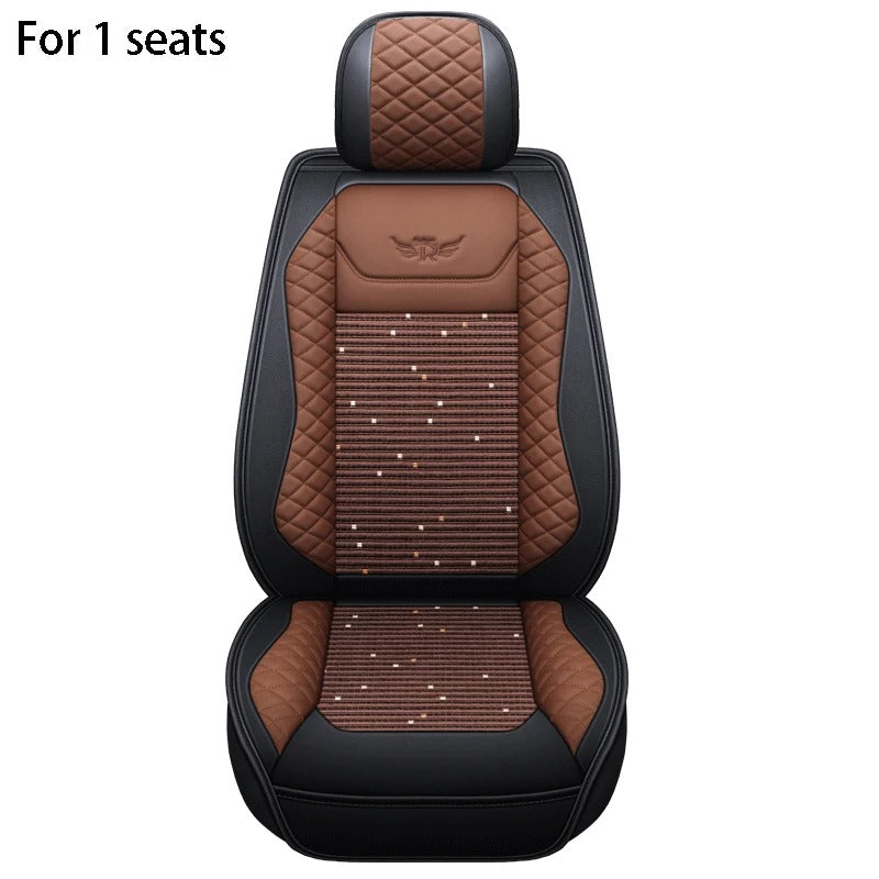 Universal Car Seat Cover for Toyota Models - Waterproof Artificial Leather for All Seasons - Delicate Leather