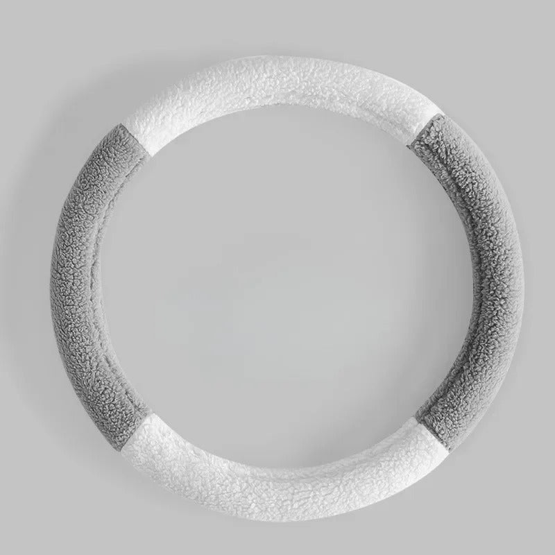 Short Plush Car Steering Wheel Cover – Cute and Warm Anti-Slip Case for Autumn and Winter - Delicate Leather