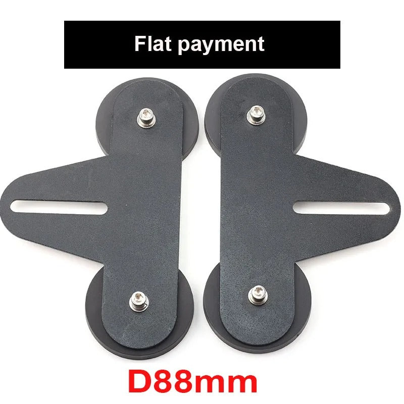 2Pcs Strong Magnetic Roof LED Light Bar Bracket Mount - D66mm/D88mm for SUV, Truck, Offroad Spotlight - Delicate Leather