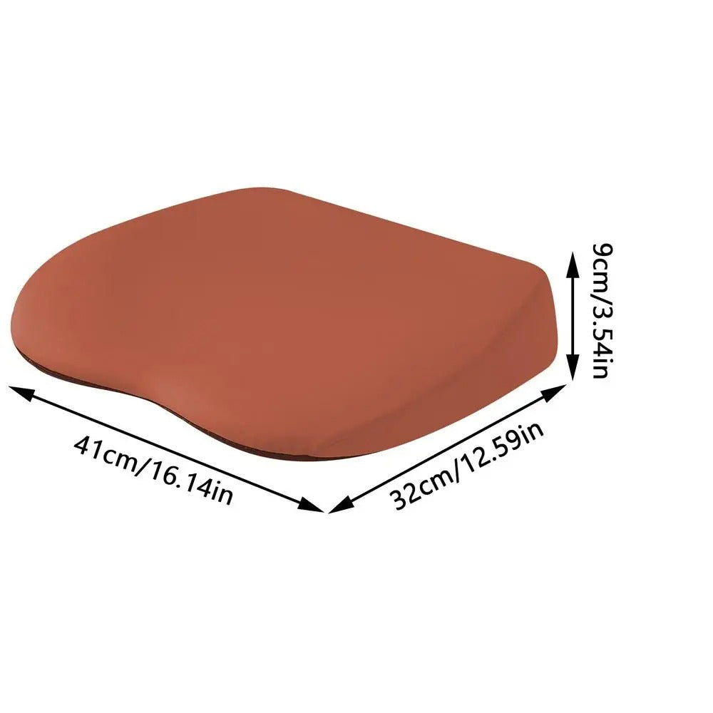 Rebound Memory Foam Car Booster Cushion – Anti-Skid Seat Pad for Comfort and Driving Safety - Delicate Leather