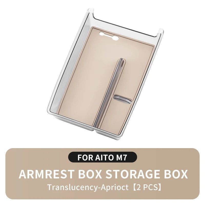 Centre Console Armrest Storage Box Tray – For SERES 7 & Huawei Aito M7 - Delicate Leather