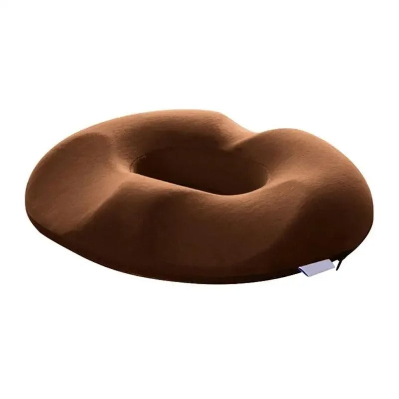 Donut Pillow – Memory Foam Seat Cushion for Tailbone & Hemorrhoid Relief - Delicate Leather