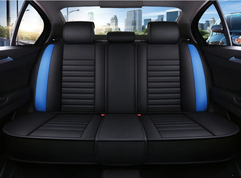Universal Leather Car Seat Cover for Car - Black, Blue, Red - Delicate Leather